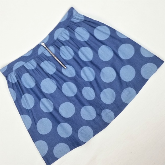 *SOLD******* 3X1 NYC chambray polka dot mini skirt - Picture 3 of 8